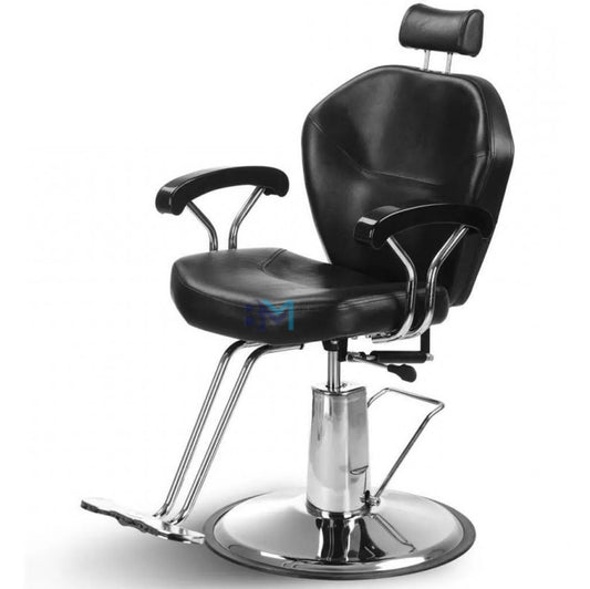 Classic black barbershop and hairdresser chair