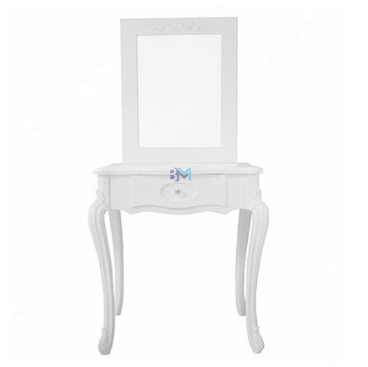 Vanity mirror with classic white design 