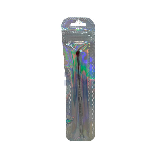 Stainless steel cuticle pusher - iridescent