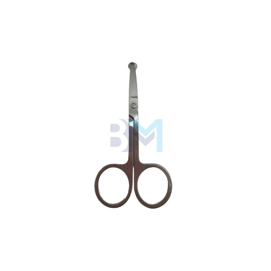 Round tip facial hair scissors